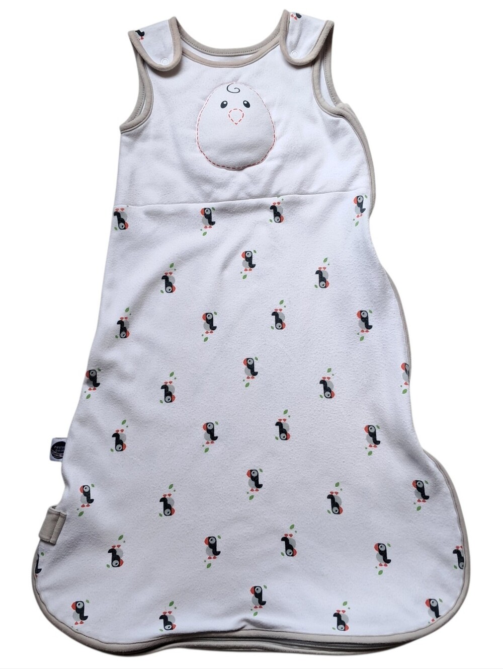 Nested Bean White Sleep Sack Size M (6 to 15 Months)